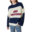 Eme Studios Layr Navy Knit Sweater
