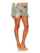 Jaded London Assasin Micro Mini Skirt In Blue Denim