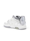 OFF-WHITE Out Of Office OOO Low Tops Silver White