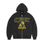 Corteiz Lion Varsity Zip Hoodie Black