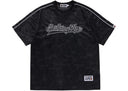 BAPE Camo Stripe Baseball Logo Relaxed Fit Tee Black