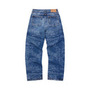 Corteiz Handwritten Baggy Jeans 'Midwash Indigo'