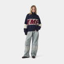 Eme Studios Thrill Navy Zipper KNit