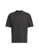 Allsaints Redact Oversized Embroidered Logo T-Shirt Black Washed