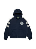 Denim Tears U Paneled Zip Hoodie Navy