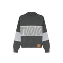 Eme Studios Thrill Grandpa Grey Zipper Knit
