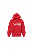 Supreme Raised Handstyle Hooded Sweatshirt Red