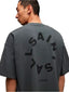 Allsaints Charcoal Grey Oversized crew Logo T-Shirt