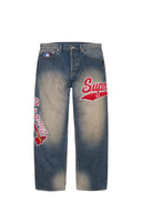 Supreme Mitchell & Ness Atlanta Braves Loose Fit Jean Blue