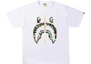 BAPE A Bathing Ape ABC Camo Shark Tee White/Green