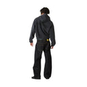 Eme Studios Waffle Croped Boxy Full Zip Navy