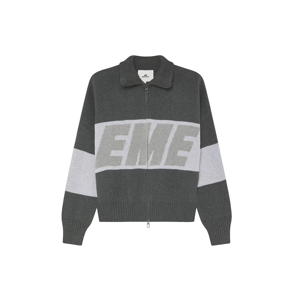 Eme Studios Thrill Grandpa Grey Zipper Knit