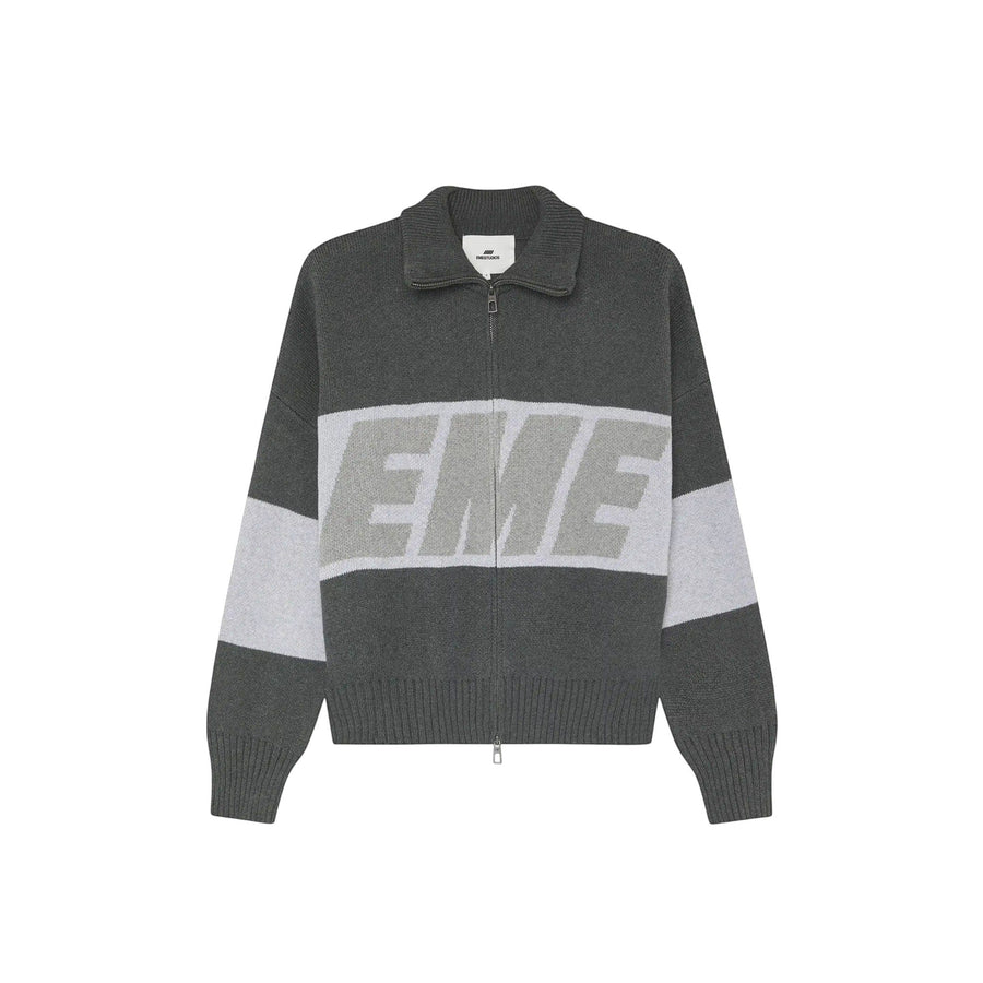 Eme Studios Thrill Grandpa Grey Zipper Knit