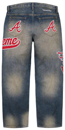 Supreme Mitchell & Ness Atlanta Braves Loose Fit Jean Blue
