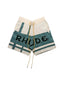 Rhude Palm Knit Logo Short Ivory Sage