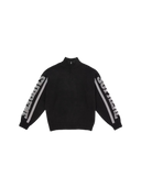 Supreme Jacquard Sleeve Half Zip Sweater Black