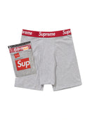 Supreme Hanes Boxer Briefs (2 Pack) Heather Grey