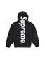 Supreme Satin Applique Hooded Sweatshirt FW24 Black