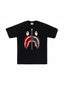 BAPE ABC Camo Rebuild Shark Tee Black/Red