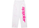 Sp5der Fractured Logo Wide Leg Sweatpant White