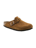 Birkenstock Boston Velour Leather Soft Footbed Mink