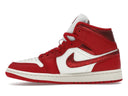 Jordan 1 Mid SE Red Cracked Leather (Women's)