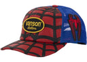 Supreme Vanson Leathers Spider-Man Mesh Back 6-Panel Hat Red