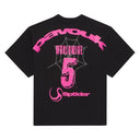 Spider Pavout Rhinestone Black Tee