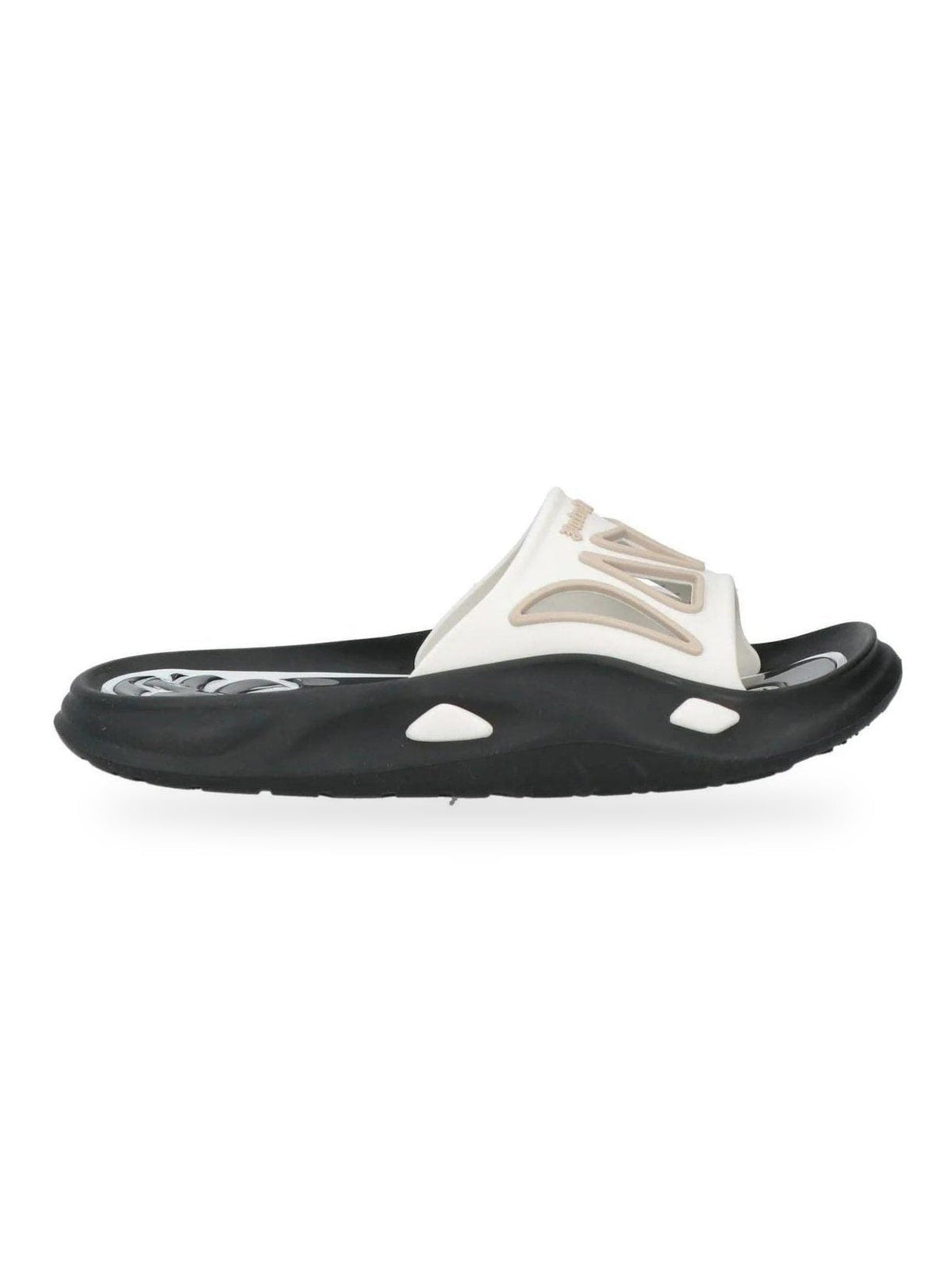 Palm Angels Rubber Slides White Black