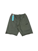 ⁠off-white helvetica logo sweatshort army green Blac one-kickz