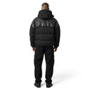 Supreme Leather Yoke Puffer Jacket 'Black'