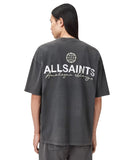 Camiseta One Kickz AllSaints de algodón en negro lavado con estampado gráfico en la espalda y ajuste holgado