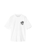 Camiseta oversize blanca One Kickz AllSaints con logo gráfico negro en el pecho y corte relajado