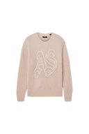 Jersey de punto grueso One Kickz AllSaints Chainy en color marrón dusk con bordado AS en el pecho