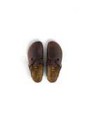 Zuecos Birkenstock Boston de cuero nubuck aceitado en color marrón Habana de One Kickz, vista superior