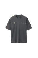 Camiseta de manga corta One Kickz AllSaints en algodón negro lavado con logotipo gráfico en el pecho