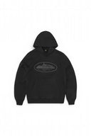 Sudadera con capucha One Kickz Corteiz Alcatraz V2 en color negro con gráfico ovalado en el pecho