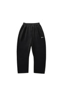 Pantalones de chándal Corteiz Pista Velour negros de One Kickz con cintura elástica y logo bordado
