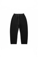 Pantalones de chándal Corteiz Pista Velour negros de One Kickz con cintura elástica y bolsillo trasero