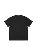 Vista trasera de la camiseta negra Corteiz Stars Tee de One Kickz con diseño liso y cuello redondo