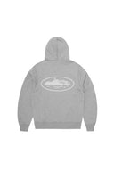 Sudadera con capucha One Kickz Corteiz Island en gris jaspeado con estampado puff en la espalda