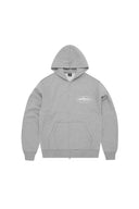 Sudadera con cremallera One Kickz Corteiz Island en gris jaspeado con estampado puff en el pecho