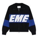 Jersey de punto con cremallera Eme Studios Thrill Sodalite R9 en negro y azul con logo blanco de One Kickz