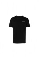 Camiseta negra de algodón One Kickz Off-White con logo blanco en el pecho y corte ajustado