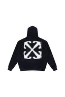 Sudadera con capucha negra One Kickz OFF-WHITE Windy Arrow con estampado de flechas blancas en la espalda