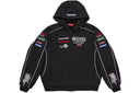 Supreme Racing Lined Zip Up Hooded Sweatshirt Black