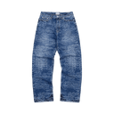 Corteiz Handwritten Baggy Jeans 'Midwash Indigo'