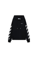 OFF-WHITE Pixel Diagonal Skate Hoodie Black-White