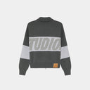 Eme Studios Thrill Grandpa Grey Zipper Knit