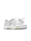 OFF-WHITE Out Of Office OOO Low Tops Silver White